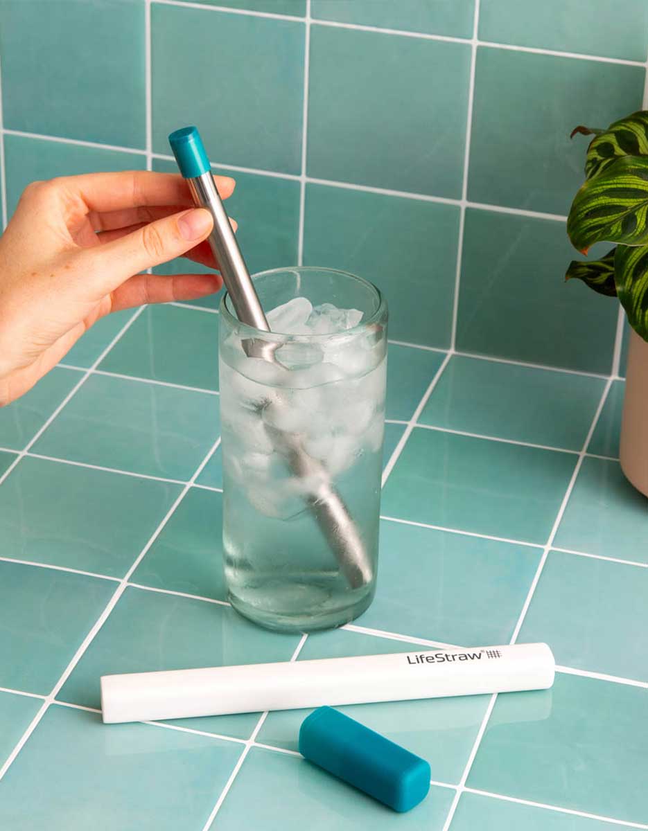 Lifestraw Sip - Paille filtrante en acier inoxydable | Librairie du Voyage