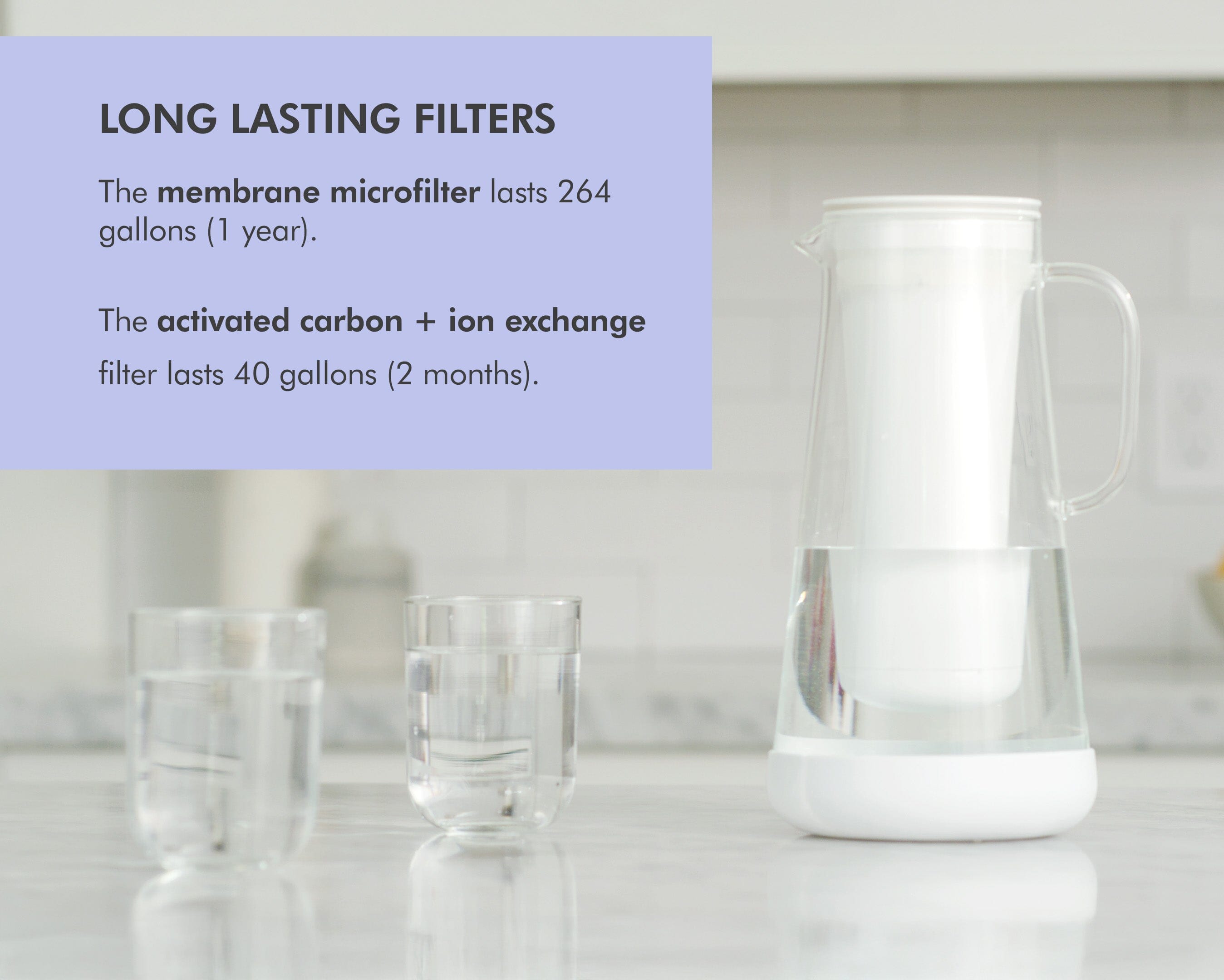 LifeStraw Home 7-Cup Glass Home LifeStraw - Online store