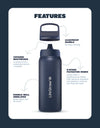 LifeStraw Go Series Stainless Steel 1L Bottle Filter LifeStraw - Online store