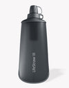 LifeStraw Peak Series Collapsible Squeeze 1L Bottle with Filter Bottle Filter LifeStraw Water Filters & Purifiers/Color-Dark Mountain Gray
