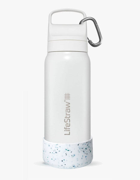 LifeStraw Go Stainless Steel Water Bottle with Filter-24oz-Black