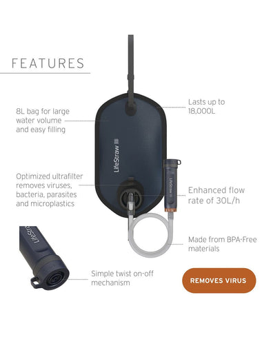 LifeStraw Peak Series Gravity Purifier with virus removal Gravity filter LifeStraw - Online store