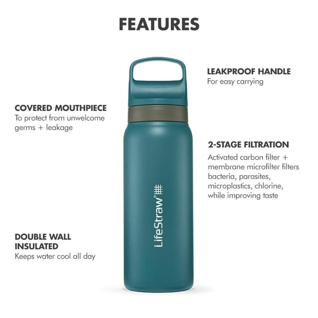 LifeStraw Go Series Stainless Steel 24 oz - Limited Edition Bottle Filter LifeStraw - Online store 