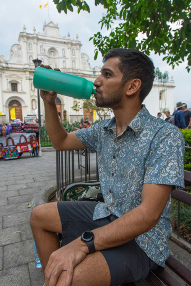 LifeStraw Go Series Bouteille isotherme en acier inoxydable pour voyage et usage quotidien, 1 l, vert cactus LifeStraw Go Series Bouteille isotherme en acier inoxydable pour voyage et usage quotidien, 1 l, vert cactus