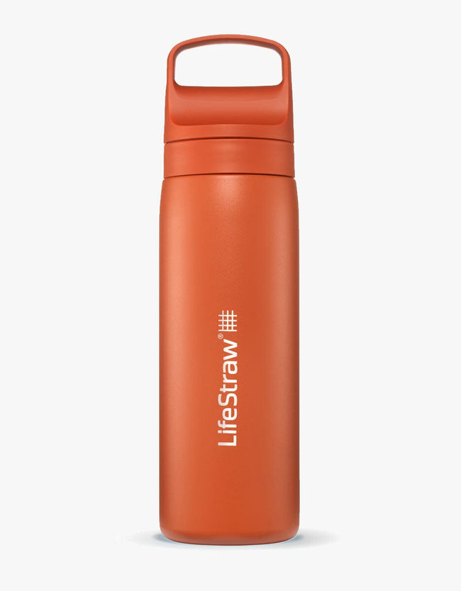 LifeStraw Go Series Stainless Steel 18 oz Bottle Filter LifeStraw - Online store Kyoto Orange 