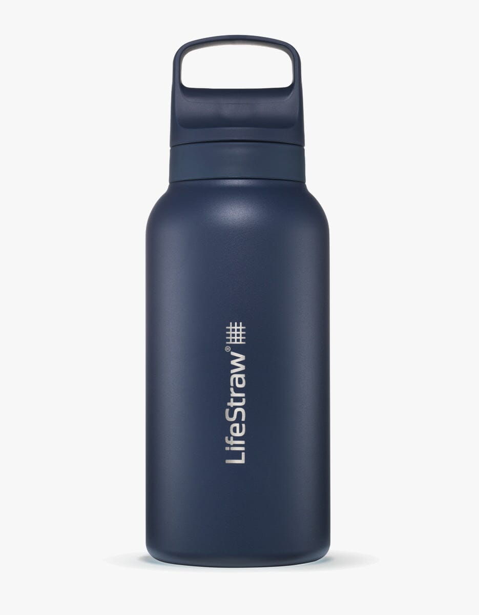 LifeStraw Go Stainless Steel Water Bottle with Filter-1L-Black