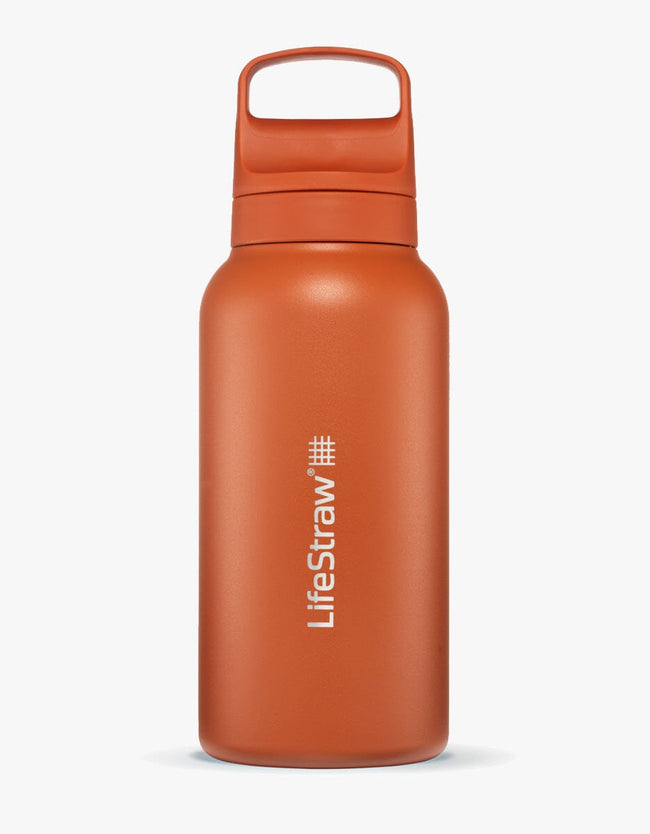LifeStraw Go Series Stainless Steel 1L Bottle Filter LifeStraw - Online store/Color-Kyoto Orange