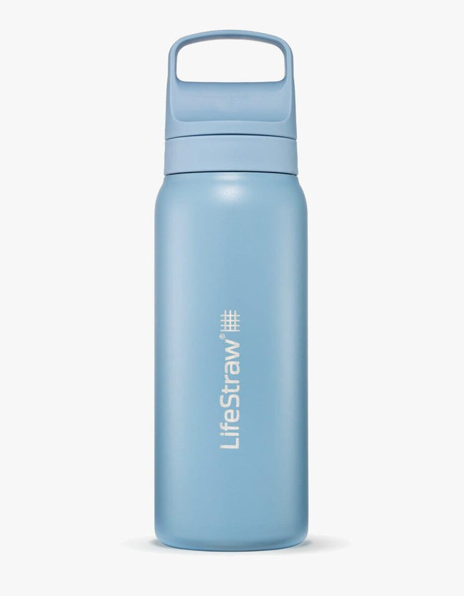 LifeStraw Go Series 24 -fl oz Stainless Steel Insulated Water Bottle - Icelandic Blue