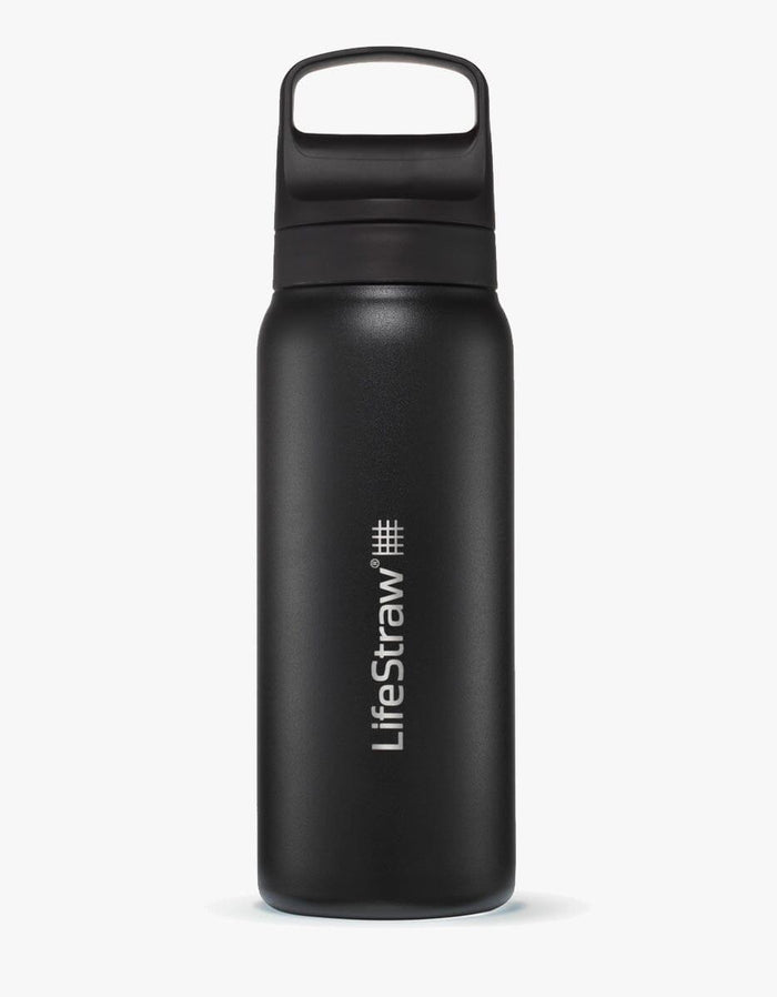 LifeStraw Go Series Stainless Steel 24 oz water filter bottle in Nordic Noir
