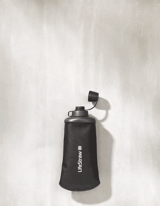 LifeStraw Système de filtre à bouteille d'eau pliable Peak Series - 1L
